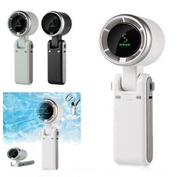 Pocket Breeze 3-i-1 Mini Turbo Blæser, 2024 Bedste Bærbare Håndholdte Turbo Blæser, 5 Gear - CNJR hvid
