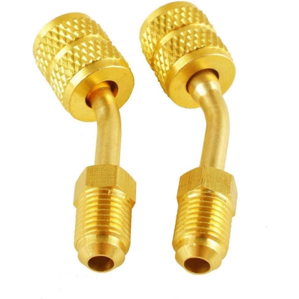 R410a Adapter til Mini Split HVAC System - Ny Stabil Messing Konnektor Adapter til Aircondition 2 stk