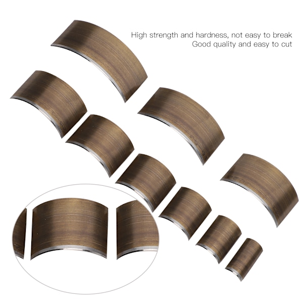 Läder V-formad stans DIY-verktyg Svanskapad stans Rund bältesperforerad tillbehörsuppsättning 9 x A30 Grund Semicircle