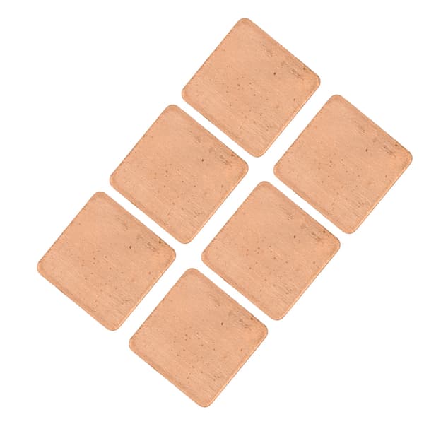 100 st kylfläns kopparplatta koppar termisk dyna för stationär bärbar dator IC-chip grafikkort CPU VGA RAM VRAM PS5 M.2 SSD 20x20x0.3mm