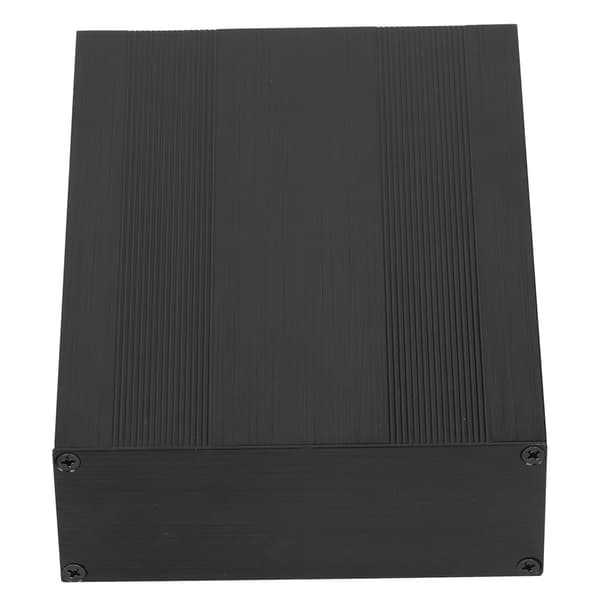 Aluminiumslegering Projektkapsling Video Converter Boks Split DIY Etui Børstet Sort 54x145x200mm