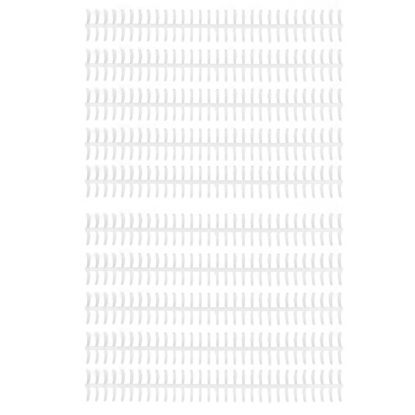 10 stk. Binderyg 30 huller 12 mm diameter DIY udskiftelig plast A4 Wire Binding Spines til skolekontor hvid