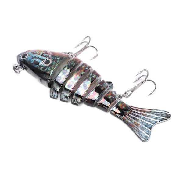 Flerleddet Swimbait Multi Sektions Fiskeri Hard Bait med 2 Kroge til Bas Ørred Ferskvand Saltvand2#
