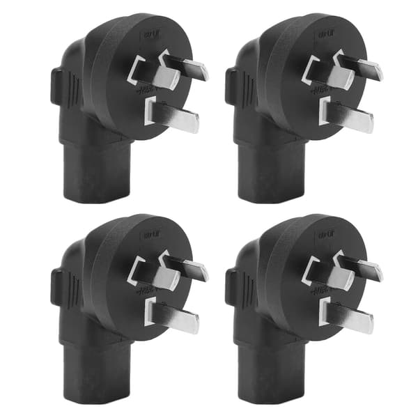 4 STK AU-stik til IEC320 C13 strømadapter 10A 250V 2500W Plug and Play computerstrømadapter AU-stik 100-250V