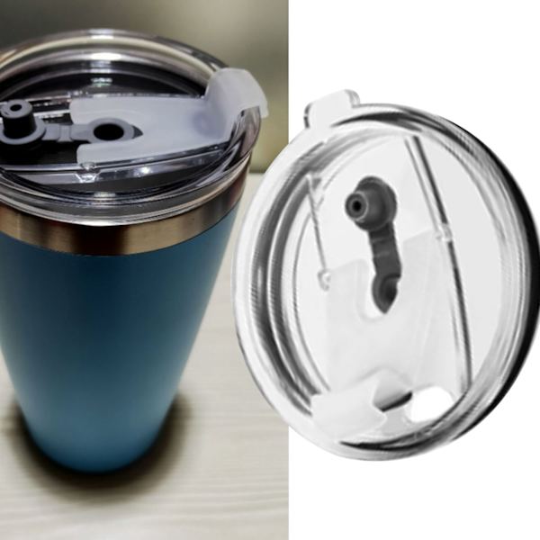 Muggtätning Transparent lock för stänkning läckagesäker säker praktisk isoleringskopp lock för kontor resor 30oz inre 92mm/3.6in yttre 100mm/3.9in