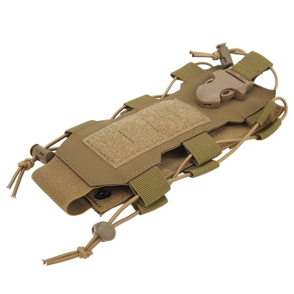 Militær vannflaskepose Molle Vannkokerpose Flaskeholderpose for Camping Jakt Vandring Tan