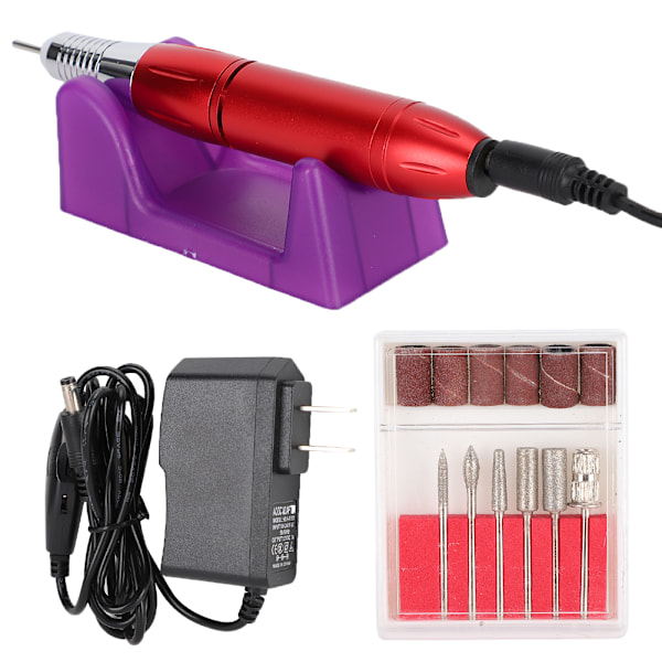 25000rpm Electric Nail Drill Set Stepless Adjustment Nail Polisher Manicure MachineUS Plug 110~240V