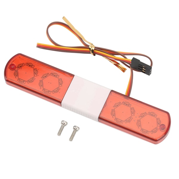 RC LED-polisljussimuleringsdesign 4 lägen RC-polisblixtlampa LED-larmljus för 1/8 1/10 RC-bilar Röd