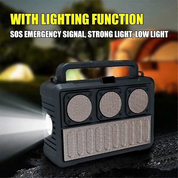 Aurinko langaton Bluetooth-kaiutin kannettava FM-radiokaiutin kulta