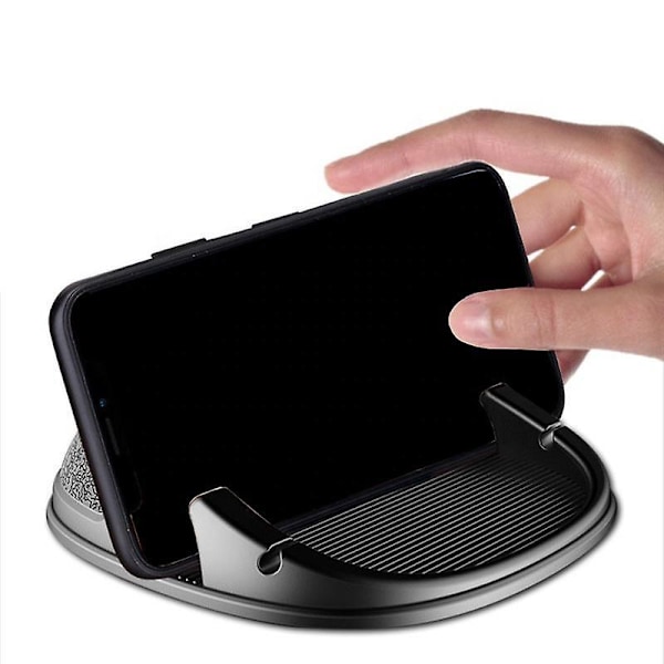 Silikonbiltelefonholder for dashbord - Sklisikker montering for iPhone, Samsung og Android-smarttelefoner