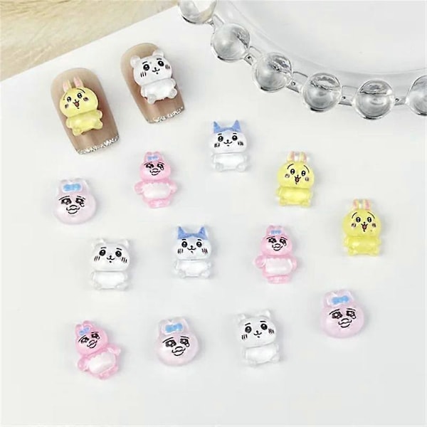 20 st Bedårande Akvatisk Delfin Nagelkonst Resin Kawaii Cabochon För Nageldekorationer DIY Manikyr Tillbehör 20 st WSP-004-20