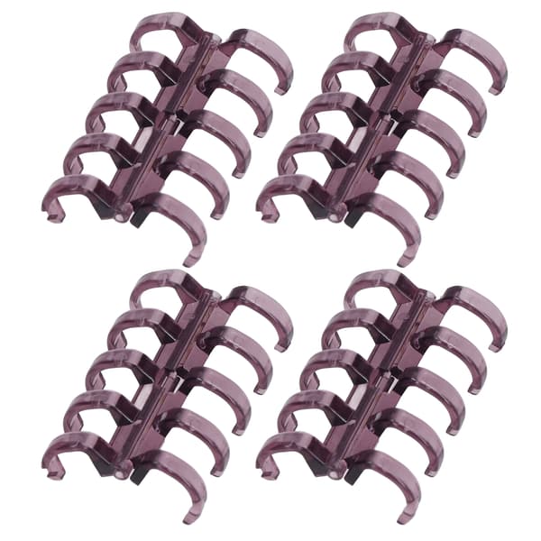 20 stk. indbindingsringe, segmenteret design, holder 60 ark, 11 mm indbindingstykkelse, kontorartikler, lilla