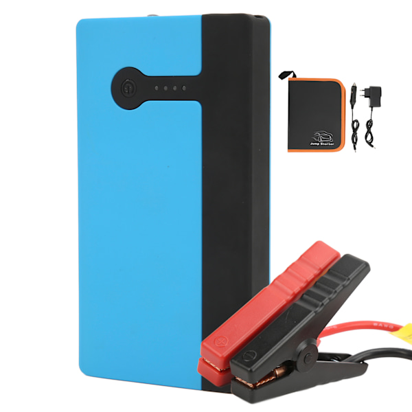 Bilbatteri Starthjelp 9000mAh 500A 12V Bil Powerbank Bilbatteri Booster Batterilader EU Plugg 100‑240VBlå Svart
