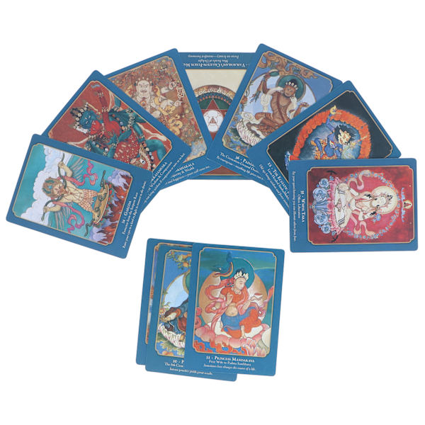 50 stk. buddhistiske tarotkort - buddhisme og hinduisme spådomskort - tarotkortsæt