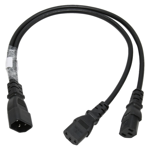 Enkel C14 till Dual 5 15R C13 sladd Kort Power UPS Server Y Splitter Adapter Kabel för PC Monitor Printer