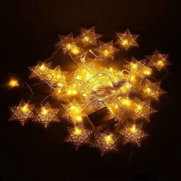 Lumiset lumihiutaleverhot, 3,5 m valosarjat 96 LED 8 valaistustilaa, ikkunakoriste, joulu, häät, syntymäpäivä, koti, pati