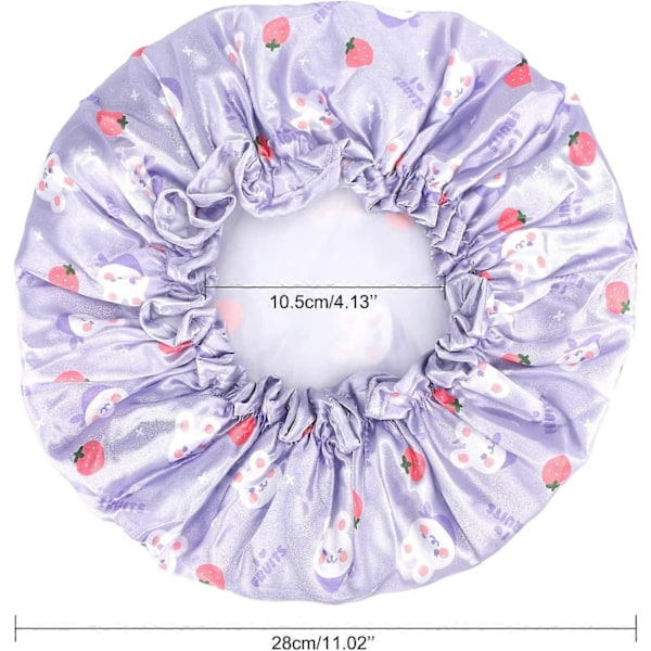 2 stk. dusjhette badehette vanntett dusjhette elastiske vanntette dusjhetter for damer spa salong