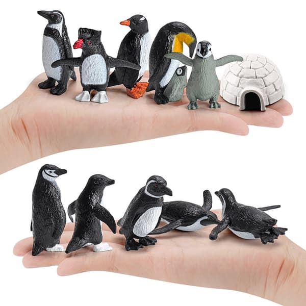 11 stk. PVC Pingvin Figurer Søde Simulation Ocean Dyr Pingvin Figur Model Legetøj Børns Kognitive Dyr Ornamenter