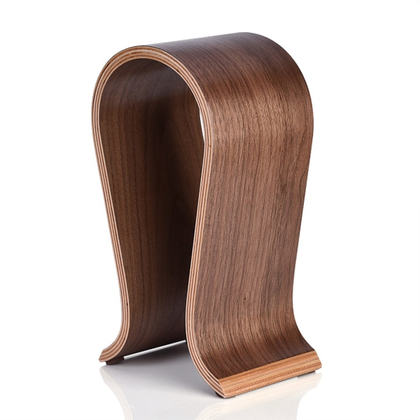U Shape Wood Hodetelefoner Stand Holder Oppheng Tre Headset Skrivebord Display Hylle Rack