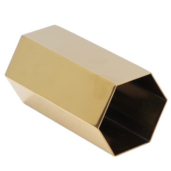 Penholder Hex Rustfrit Stål Guldelektroplettering Holdbar Glansfuld Korrosionsbestandig Bred Anvendelse Blyantholder