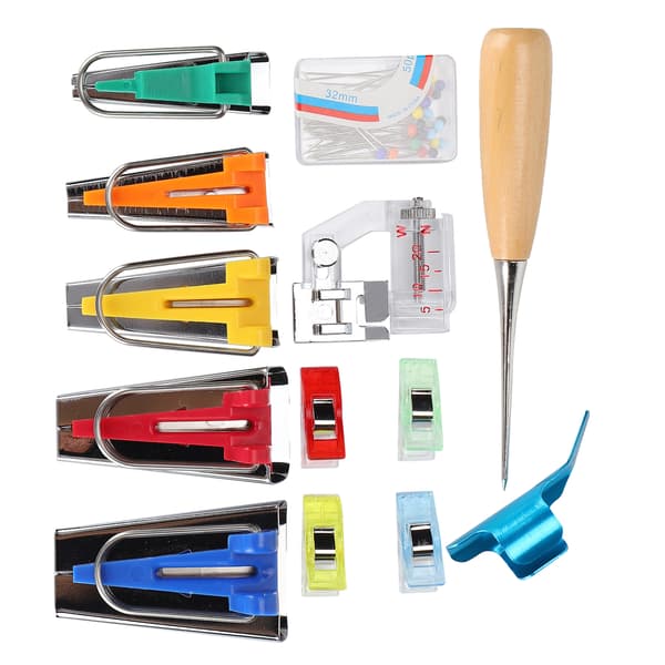 Skråbåndsapparatsett Stoffbinder Mappesymaskin Sylsett DIY-tilbehør for quiltbinding