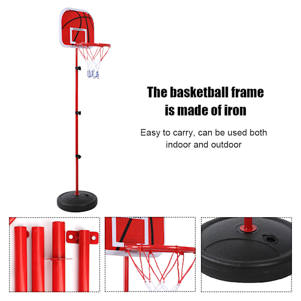 Justerbar basketstativ 150 cm för barn, spelträning, utrustningsset för inomhus och utomhus