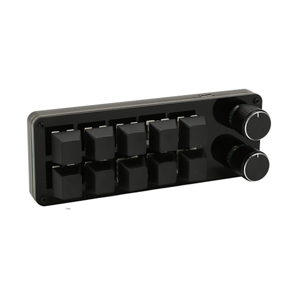 Programmerbar tastatur 10 taster 2 knotter blå bryter mekanisk hot swappable mini tastatur for spillkontor media