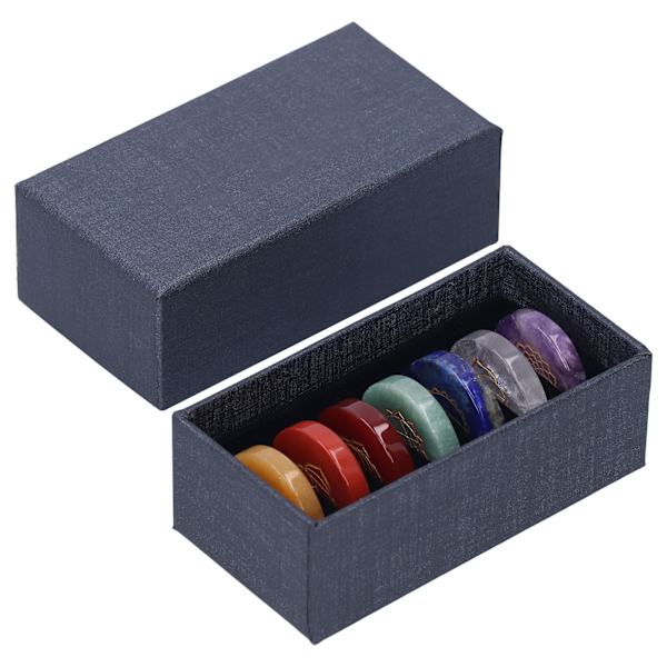 7 Chakra MultiStone Pyramid Färgglad sten Naturliga ädelstenar Dekoration Ornament