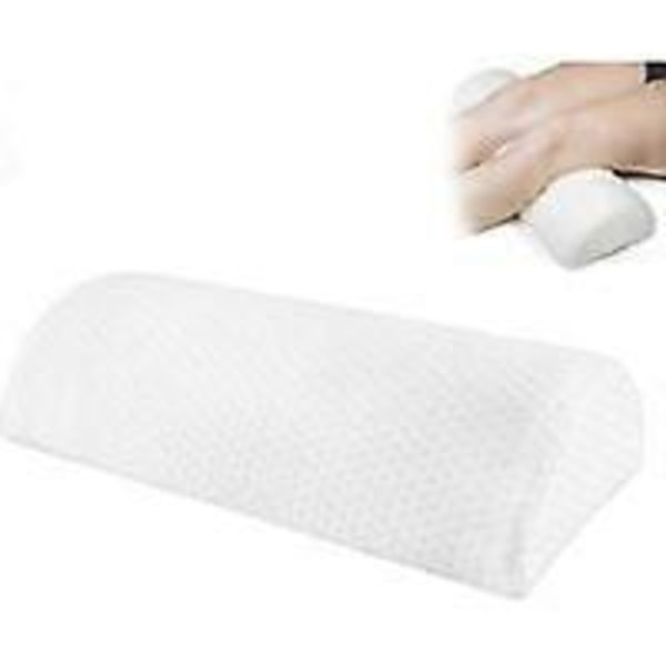 Halvmåne fodstøtte, memory foam fodstøtte pude, hvid