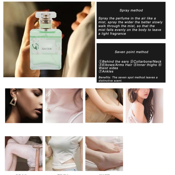 Lady Parfym Jasmine Doft Långvarig Anti Leak Parfym för Dating Shopping Researbete 50ml