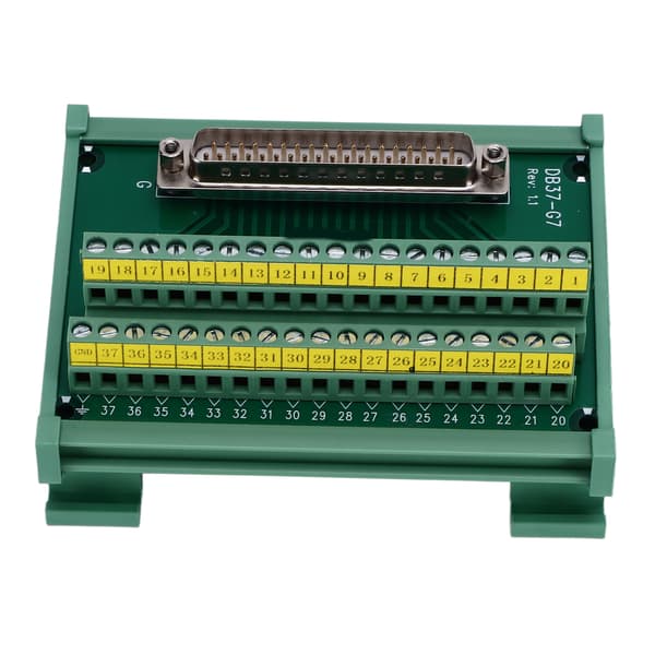 Terminal Board Adapter Connector Module PCB Breakout Lige Han med Shell DC 60V DB37‑G7
