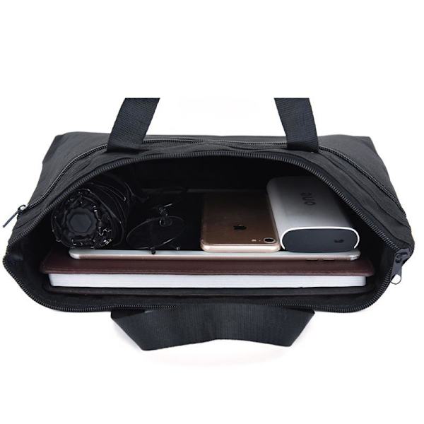 Office Document Bag, Herr Portable Portable Pärm A4 Fil Dragkedja Väska blå