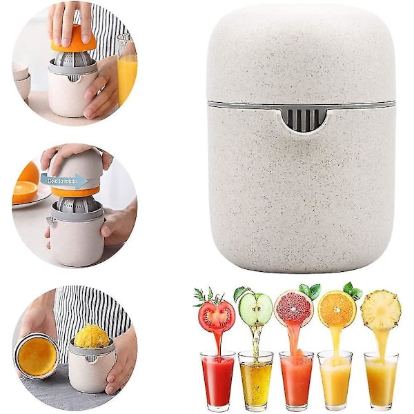 Håndholdt citruspresser med skridsikkert design og si