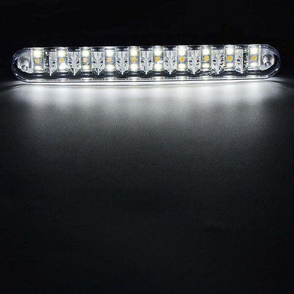 2x 30 LED SMD kjørelys med automatisk blinklys og DRL TFL-funksjon i gult