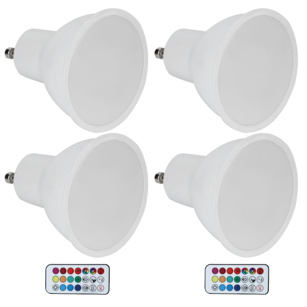 3W RGB-färgförändrande LED-spotlight med fjärrkontroll för sovrum, korridor, hotell, bar 85265V (GU10 RVB blanc chaud)