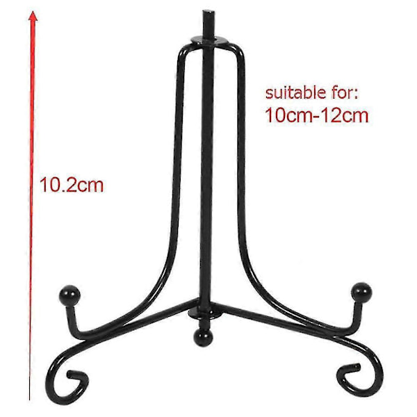 (4 pakke) Jern Display Stand, Sort Jern Staffeli Plade Display Foto Holder Stand, Viser Billede Fra