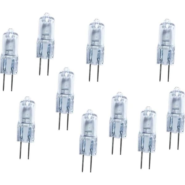 10 stk. Super Bright G4 6V 10W Wolfram Halogen Base Pære Varm Hvid