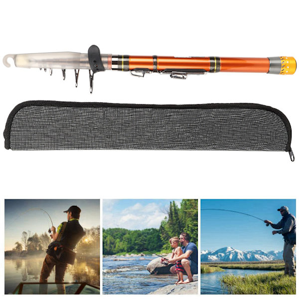 Karbonfiber Hard Justerbar Mini Lomme Fiske Stang Mini Ultrakort Bærbar Kompakt Sjø Støping Stang Tilbehør