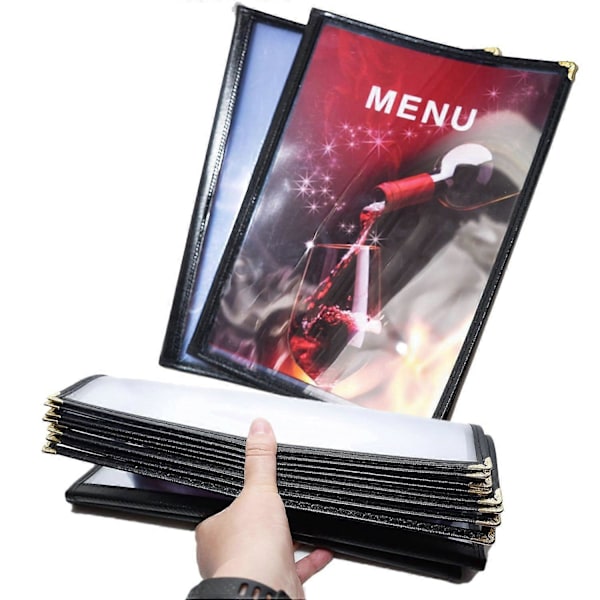 Menu Wrap4 Sivua 8 Näkymää Läpinäkyvä Ravintolan Ruokalista Kansi Menu Wrap