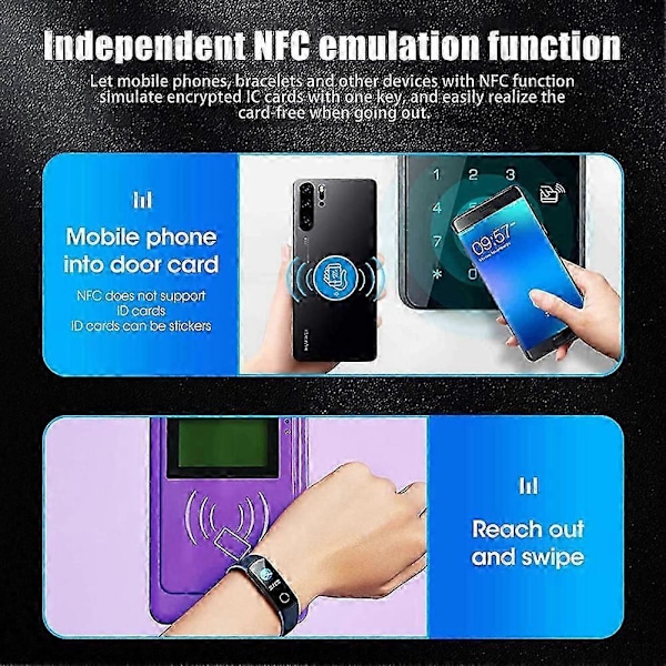 NFC RFID Kortkopierare Läsare Skrivare, NFC Smart Kortläsare Skrivare RFID Kopierare, Engelsk Version ICopy X100 NFC ID IC Läsare