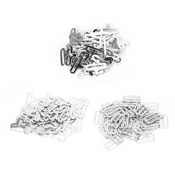 50 set justerbara klämmor set mässing 8‑formade bergsformade spännen för slips eller ryggsäck