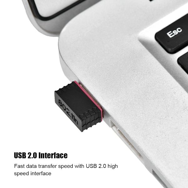 Mini USB trådløs adapter nettverkskort USB 2.0 Wifi Dongle 2.4HHz 600Mbps for WIN/MAC