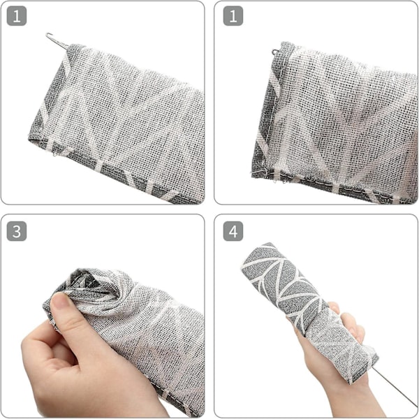 4 Stykker Sying Løkke Vender Krok Lang Løkke Vender Verktøy med Lås for Stoffbelter Striper DIY Strikketilbehør, 26,5 cm/ 10,4 Tommer