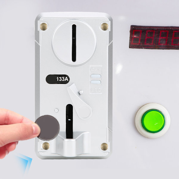 Jämförande myntväljare lådaccept CPU med LED-ljus flippskydd för spelmaskin silver