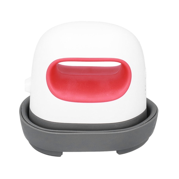 Rød mini bærbar automatisk strygemaskine med temperaturføling - varmepresse - strygemaskine - EU-stik 220V