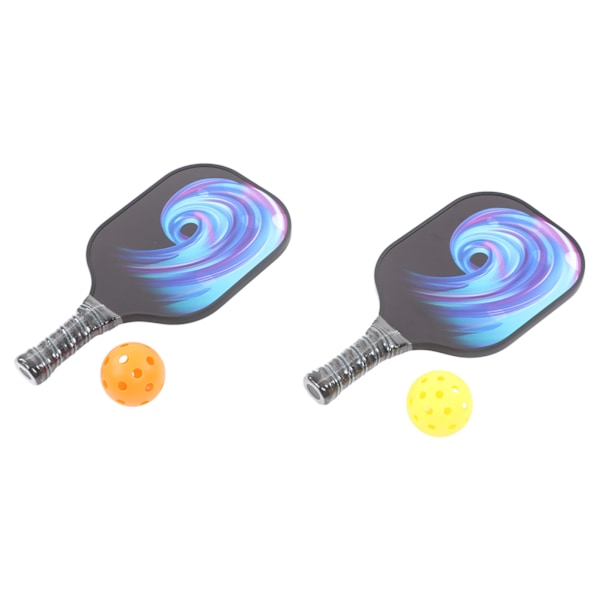 Pickleball-set med 2 racketar och 4 bollar för inomhus- och utomhusträning