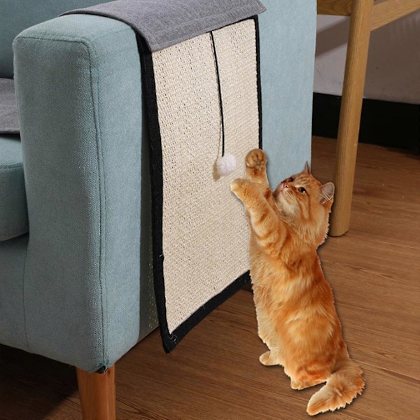 Klösmatta, Kattklösmatta, Sisal Kattklösbräda, Soffskydd Sisalmat Klös Zekai Ledstång 2st-42x30cm