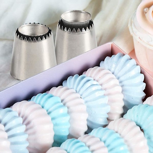 Rustfrit Stål Russiske Kagedekorationstips til Cookies og Cupcakes