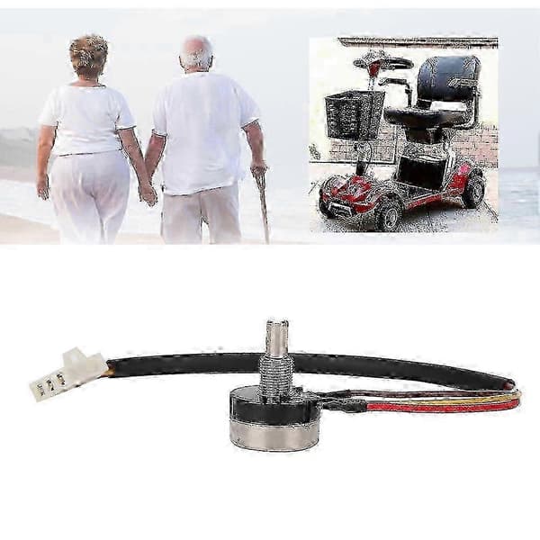 Mobilitetsscooter Potentiometer, 100k Ohm 2W ABS Rustfrit Stål Erstatningsdel til Elektriske Mobilitetsscootere - 24mm Diameter, 20mm Aksel