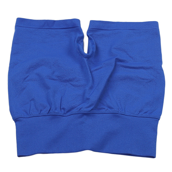 Kvinnors höga midja höftlyft yogashorts mjuka elastiska gym löpning midja åtdragande träningshorts blå L